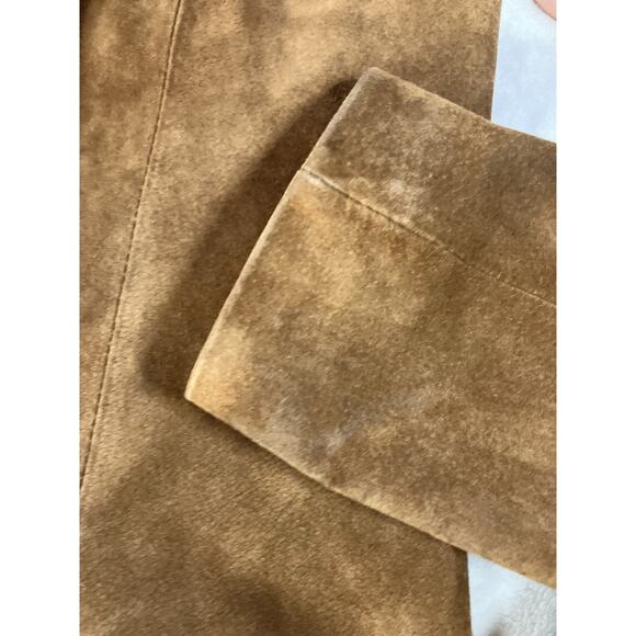 Vintage Scully Brown Leather Jacket Size Large Ruffles Satin Lined Boho Western - Picture 13 of 16